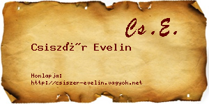 Csiszér Evelin névjegykártya