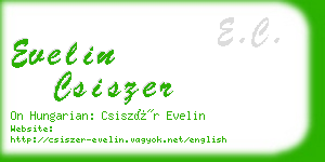 evelin csiszer business card